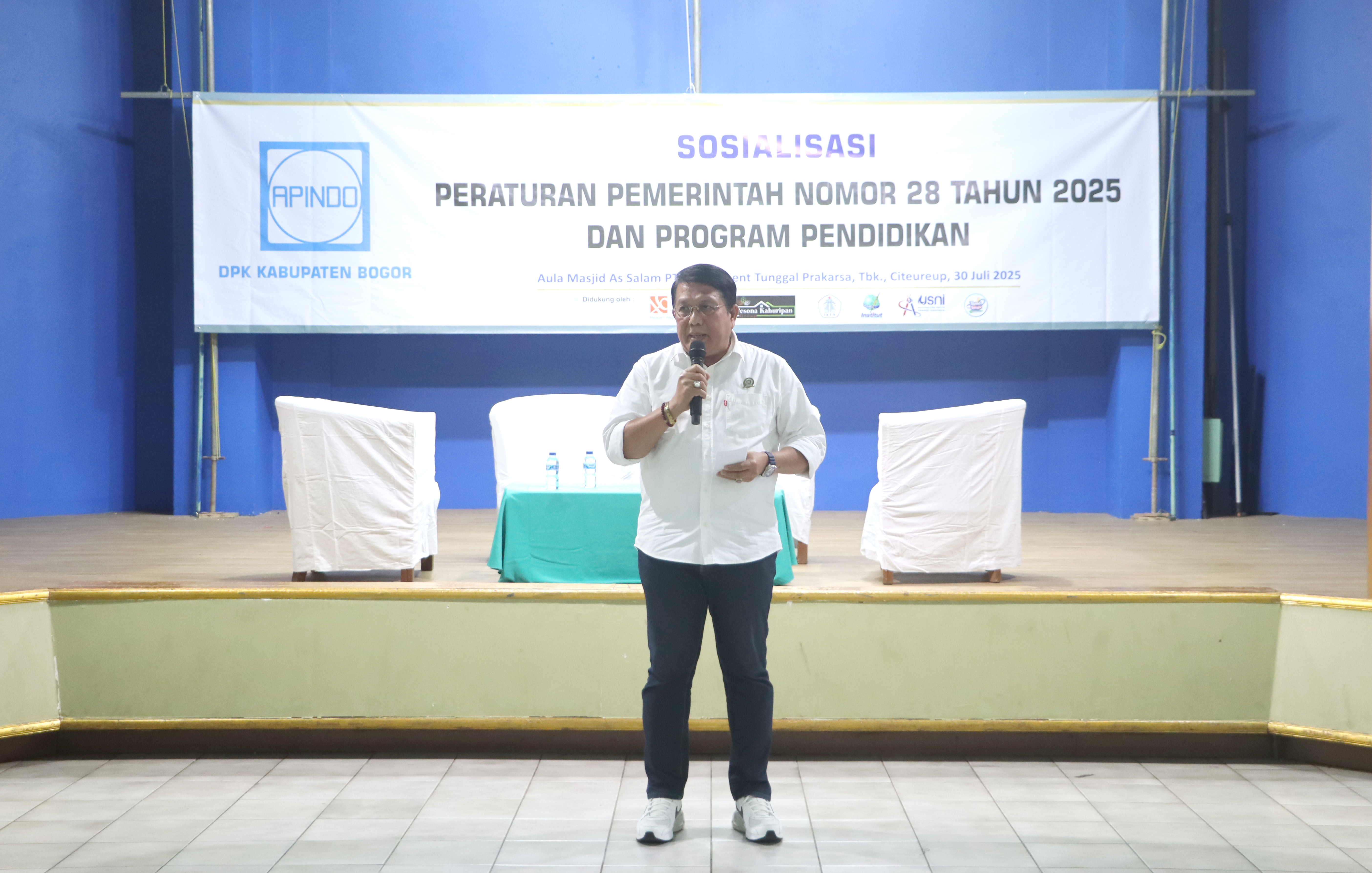 Sosialisasi PP No.28 Tahun 2025 dan Program Pendidikan dengan Institut STIAMI, USNI (Universitas Satya Negara Indonesia) dan ISTN (Institut Saint dan Teknologi Indonesia) Jakarta.  Auditorium Masjid As Salam - Indocement, 30 Juli 2025.