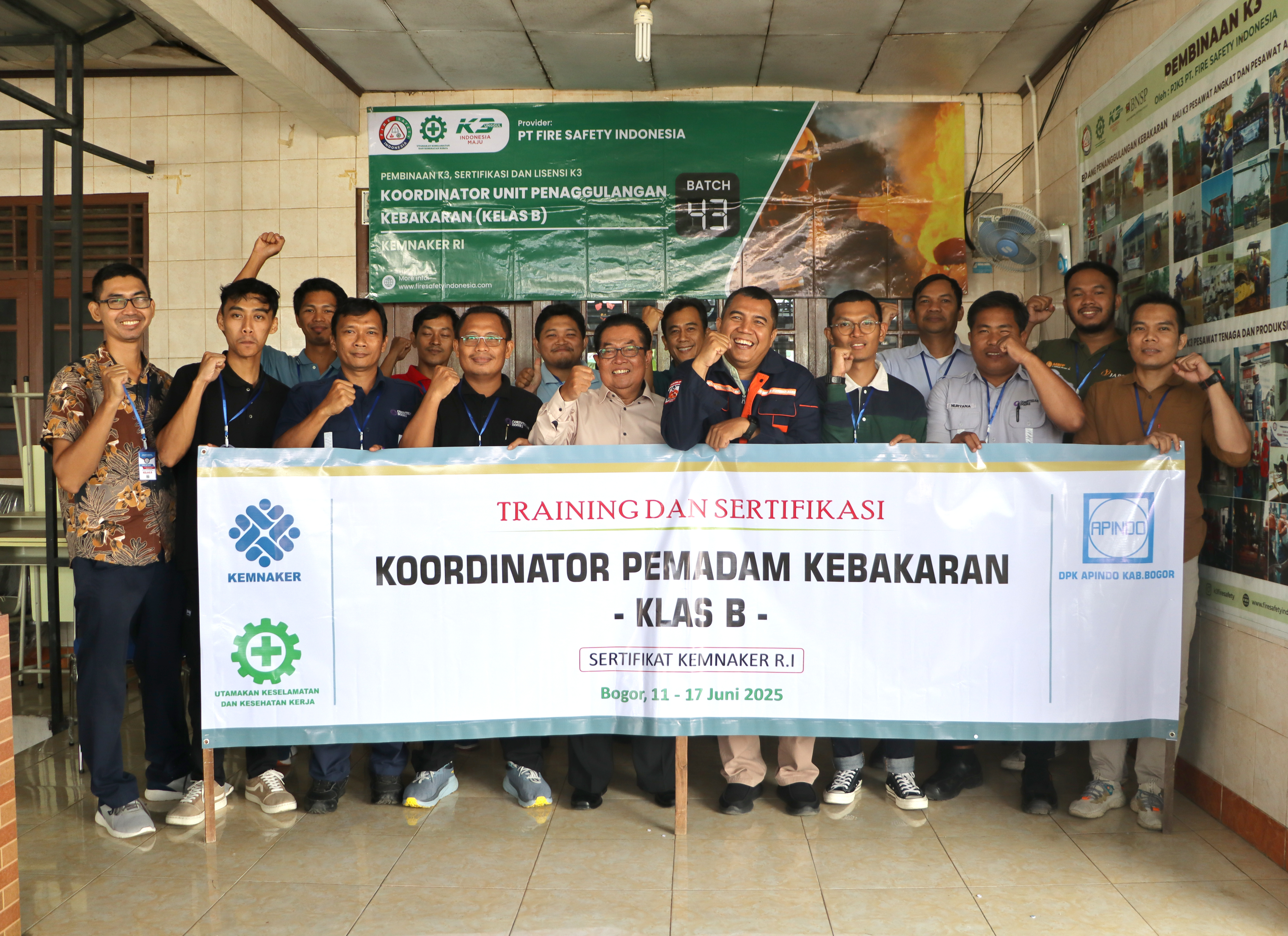 Training dan Sertifikasi Koordinator Pemadam Kebakaran Klas B