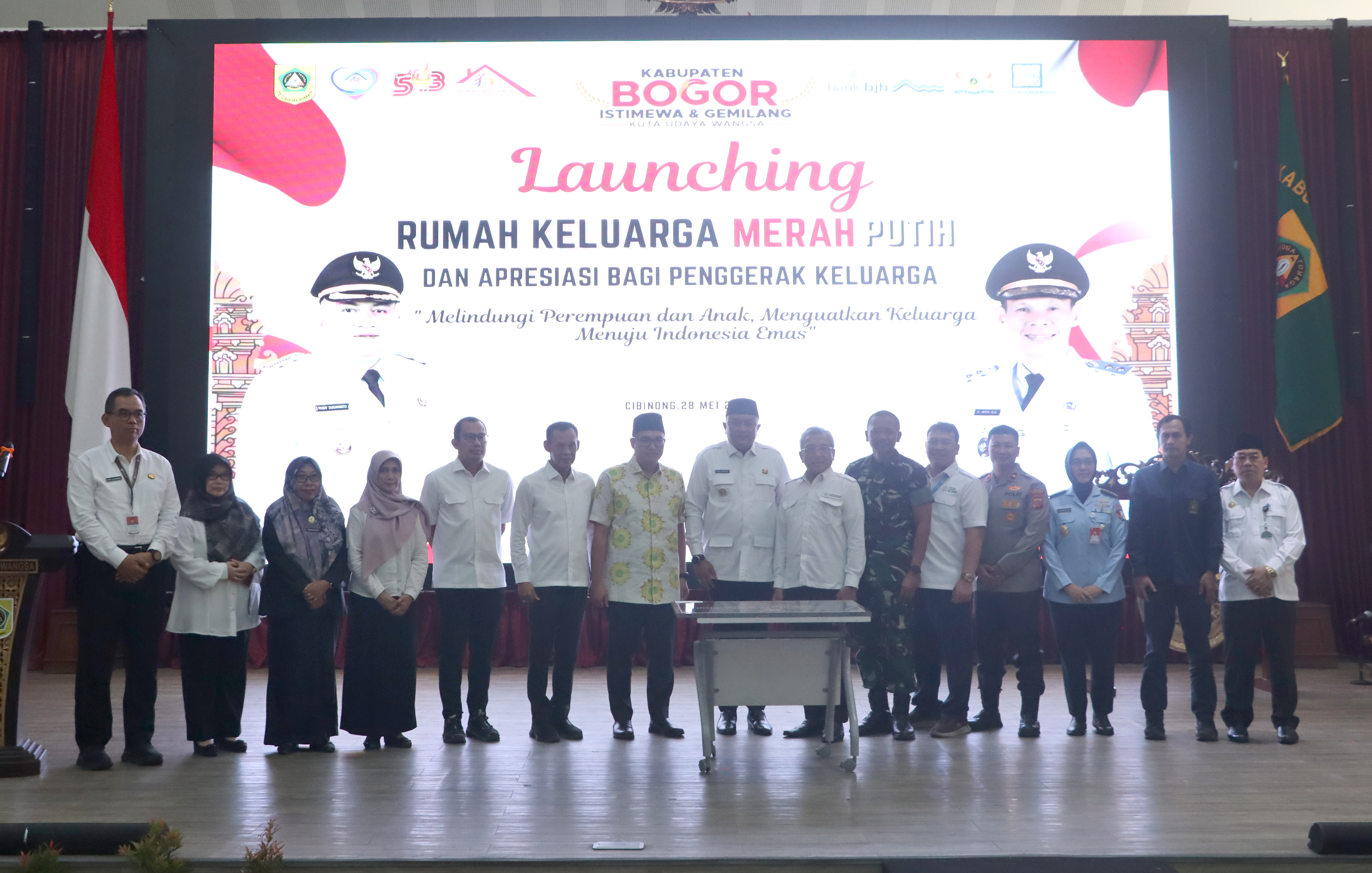 Menghadiri Lounching Rumah Keluarga Merah Putih yang laksanakan oleh DP3A2KB Kabupaten Bogor