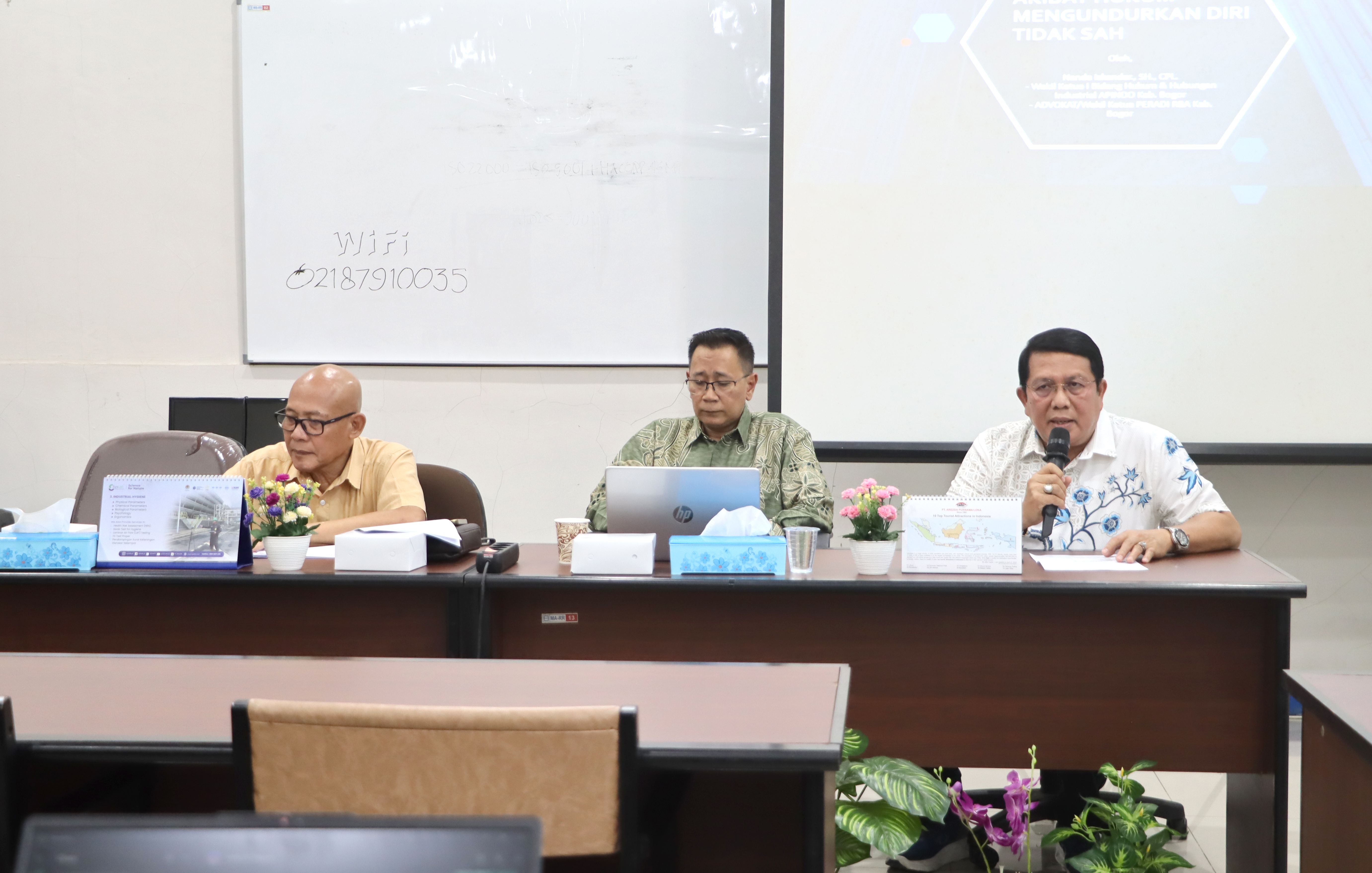 Pelatihan Bidang I DPK APINDO Kabupaten Bogor "Akibat Hukum Mengundurkan Diri Tidak Sah"